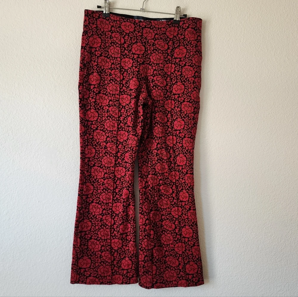 Anthropologie Maeve The Margot Floral Kick-flare Cropped Trouser Pants M - Picture 2 of 5